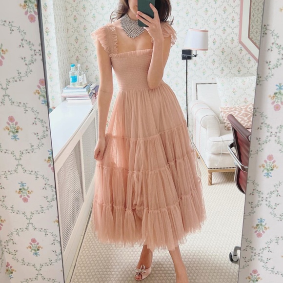 HILL HOUSE MOMMY & ME 2023 COLLECTOR EDITION ELLIE NAP DRESS BLUSH GLITTER TULLE - Picture 1 of 10